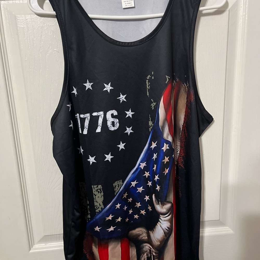 Patriotic men muscle shirt